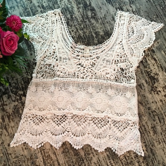 Forever 21 Other - 🌻 2/$16,3/$22 F21 Ivory Crocheted Top, NWOT, M